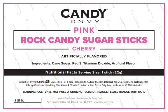 Valentine's Day Rock Candy Crystal Sticks