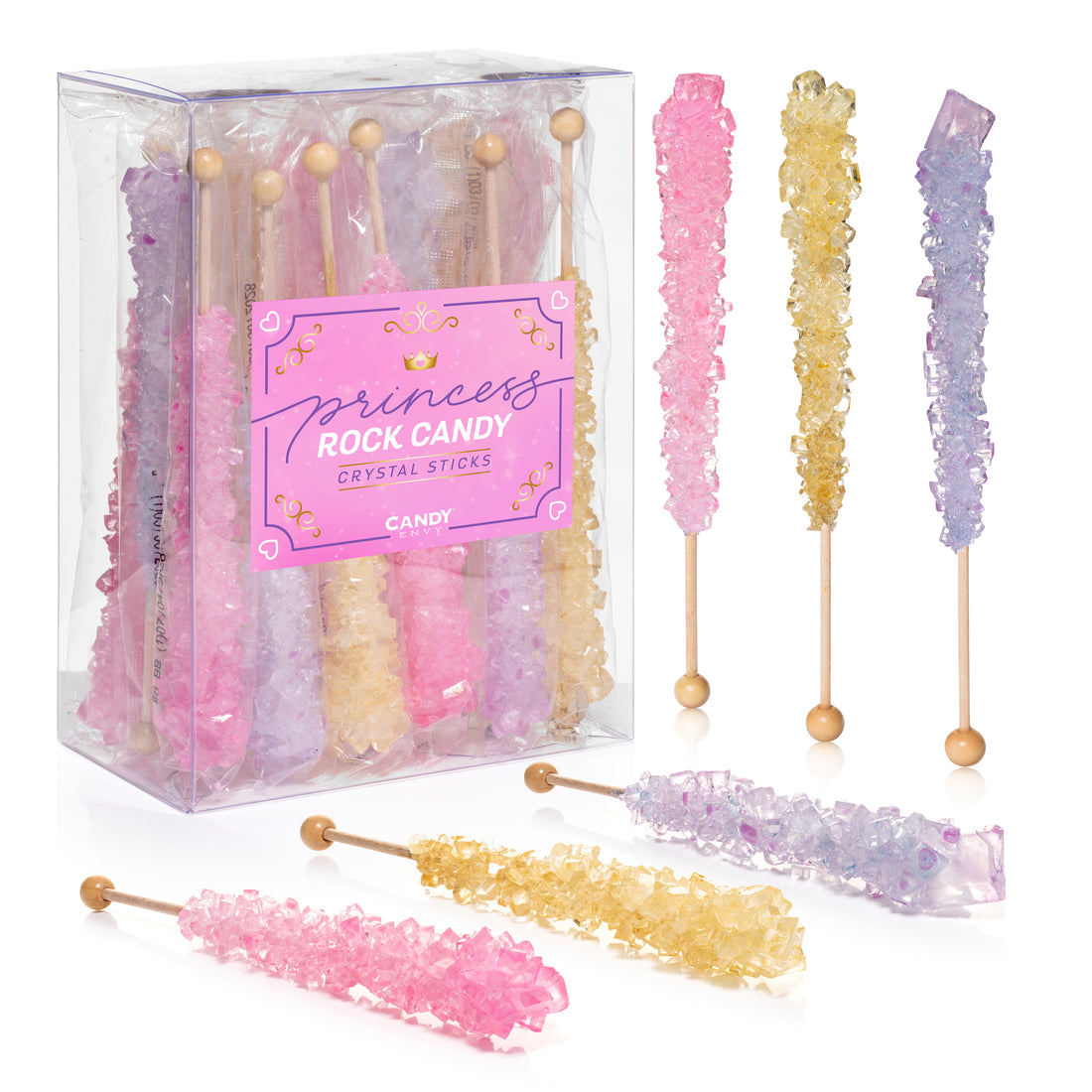 Princess Rock Candy Sugar Sticks