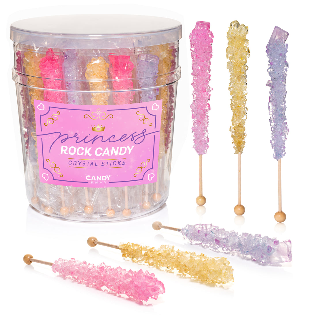 Princess Rock Candy Sugar Sticks