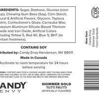 Shimmer Gold 1 inch Round Gumballs