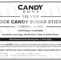Silver Rock Candy Sugar Sticks - Original Sugar Flavor