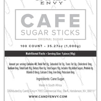 White Café Mini Rock Candy Sugar Sticks - Original Sugar Flavor