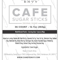White Café Mini Rock Candy Sugar Sticks - Original Sugar Flavor