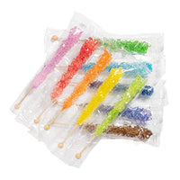 Assorted Colors Rock Candy Sugar Sticks - Assorted Flavors