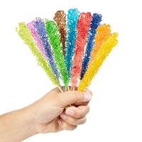Assorted Colors Rock Candy Sugar Sticks - Assorted Flavors