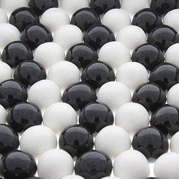 BACK IN STOCK! Black & White 1 Inch Round Gumballs - 4 lbs - two 2 lb Bags