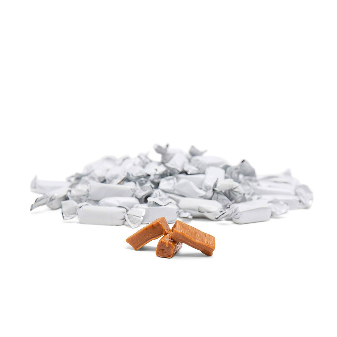 White Foil-Wrapped Caramels