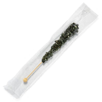 Black Rock Candy Sugar Sticks - Black Cherry Flavor