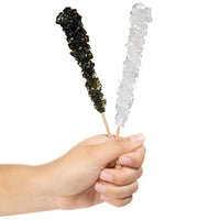 Black & White Rock Candy Sugar Sticks - Black Cherry and Original Sugar Flavors