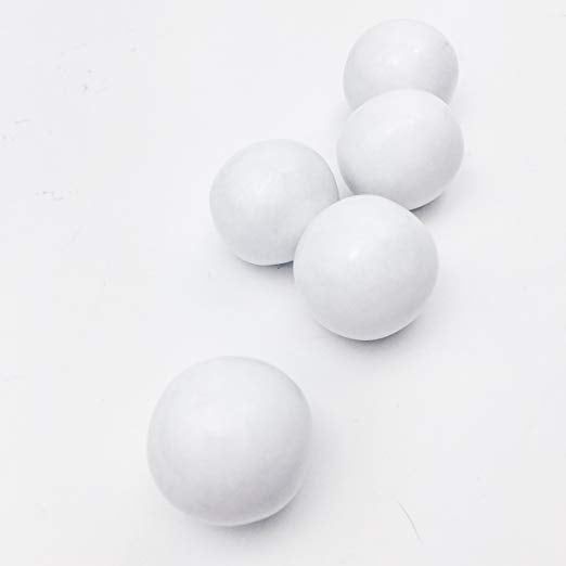 White 1-Inch Gumballs: 2LB Bag