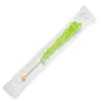 Light Green Rock Candy Sugar Sticks - Watermelon Flavor