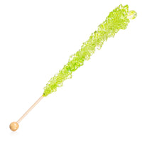 Light Green Rock Candy Sugar Sticks - Watermelon Flavor