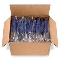 Navy Blue Rock Candy Sugar Sticks - Blueberry Flavor