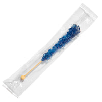 Navy Blue Rock Candy Sugar Sticks - Blueberry Flavor