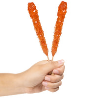 Orange Rock Candy Sugar Sticks - Orange Flavor