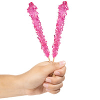 Pink Rock Candy Sugar Sticks - Cherry Flavor