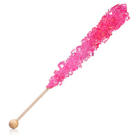 Pink Rock Candy Sugar Sticks - Cherry Flavor
