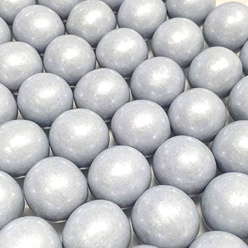 Shimmer Silver 1 inch Round Gumballs
