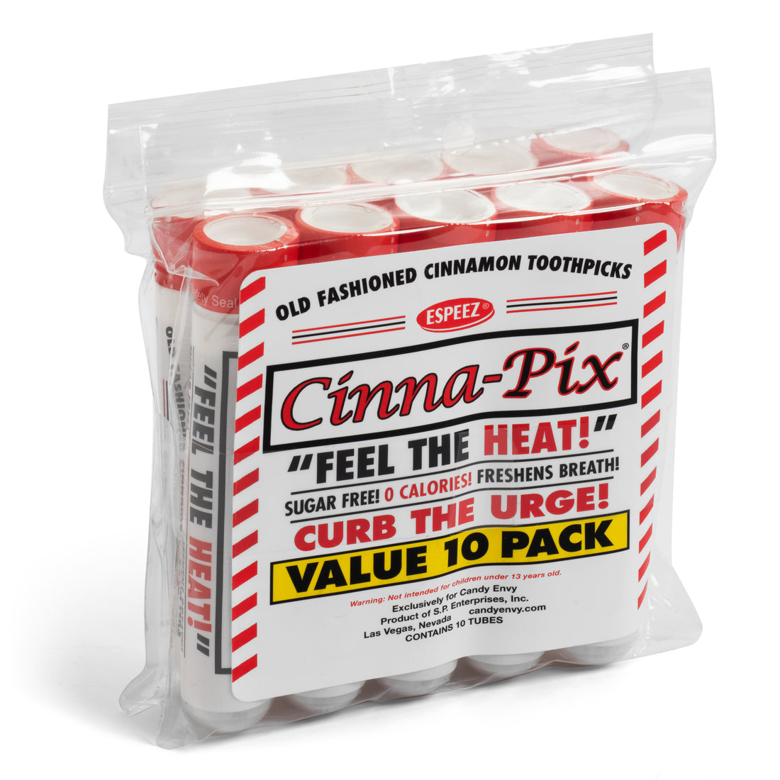 CINNA-PIX Old Fashioned Cinnamon Toothpicks - 10 Tubes