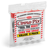 CINNA-PIX Old Fashioned Cinnamon Toothpicks - 5 Tubes