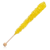 Yellow Rock Candy Sugar Sticks - Banana Flavor