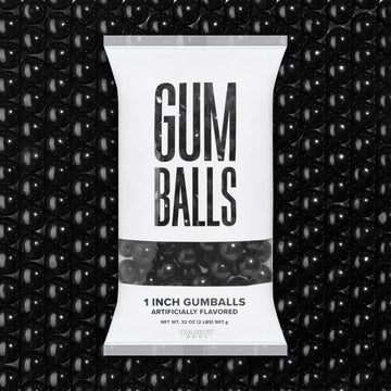 Black 1 inch Round Gumballs