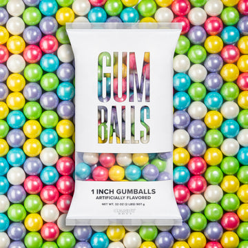 Shimmer Spring Pastel 1 inch Round Gumballs