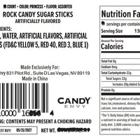 Princess Rock Candy Sugar Sticks
