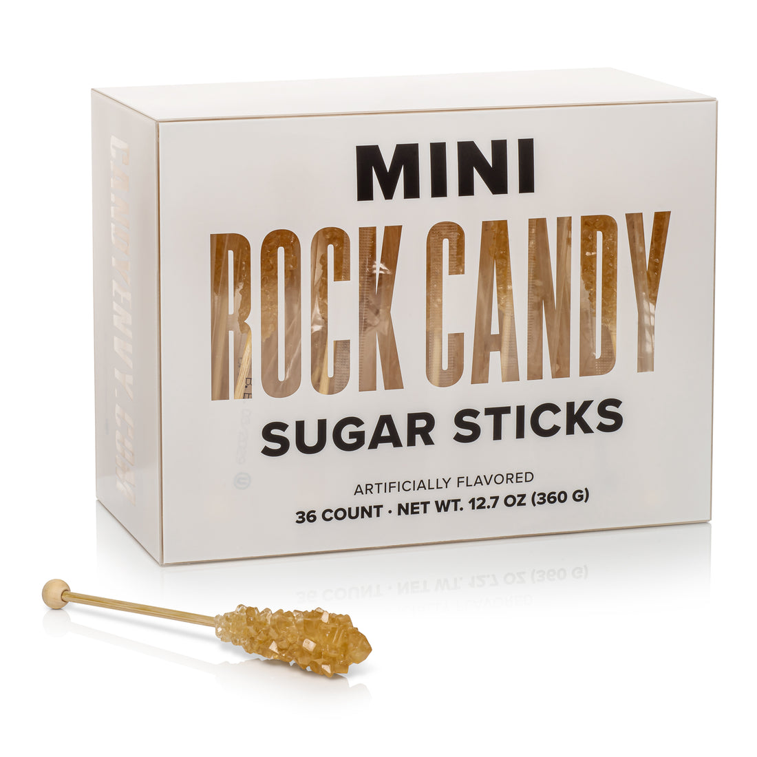 Amber Mini Rock Candy Sugar Sticks - Original Sugar Flavor