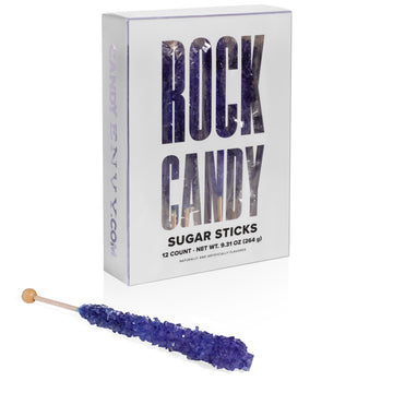 Purple Rock Candy Sugar Sticks - Grape Flavor