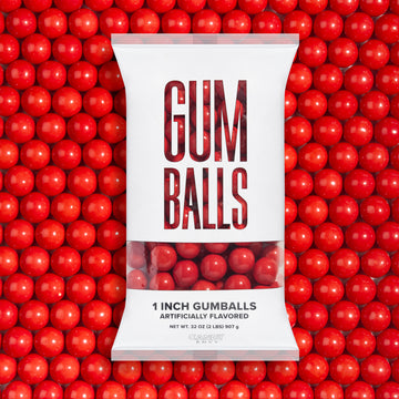 Red 1 inch Round Gumballs