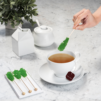 Green Mini Rock Candy Sugar Sticks - Lime Flavor