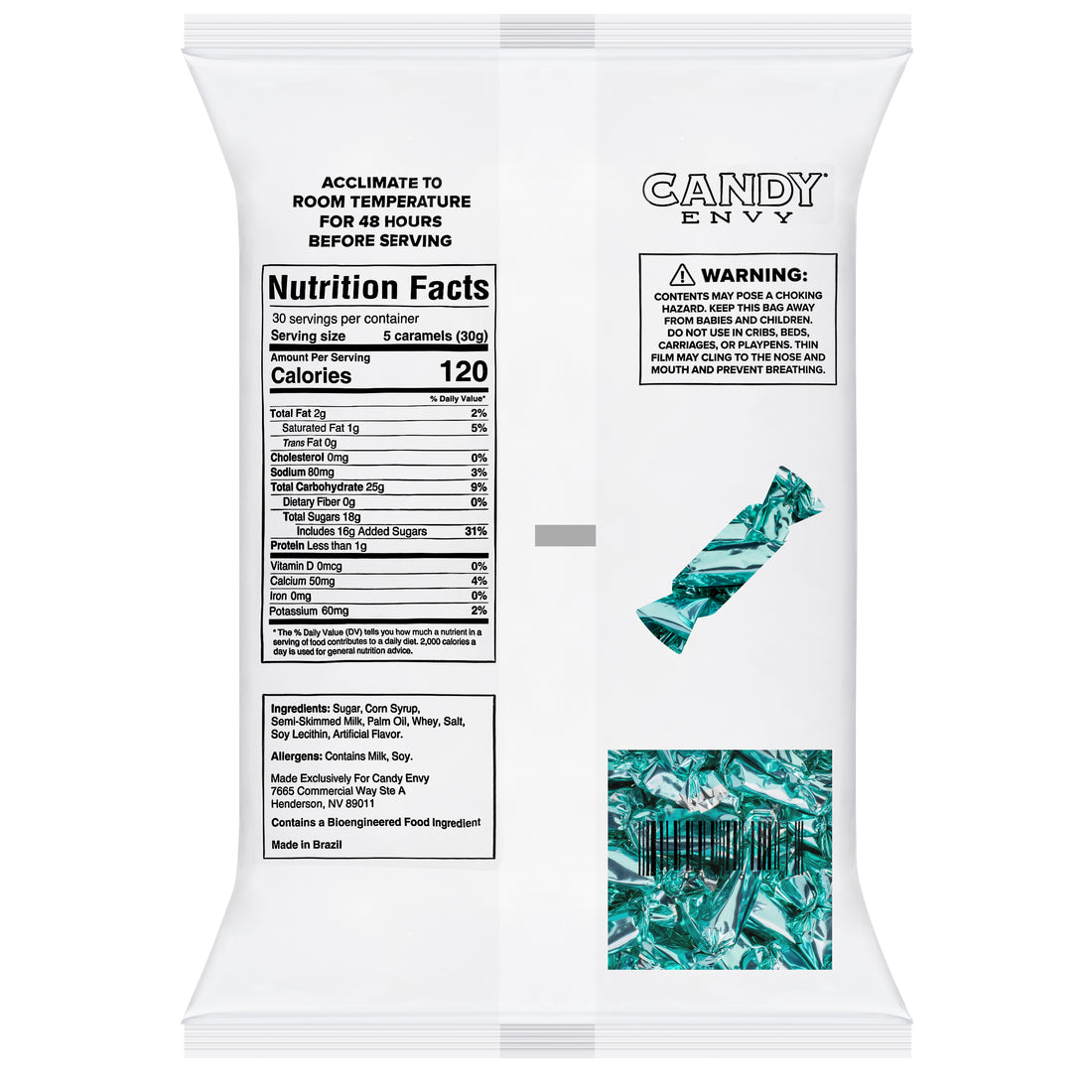 Light Blue Foil-Wrapped Caramels - PREORDER!