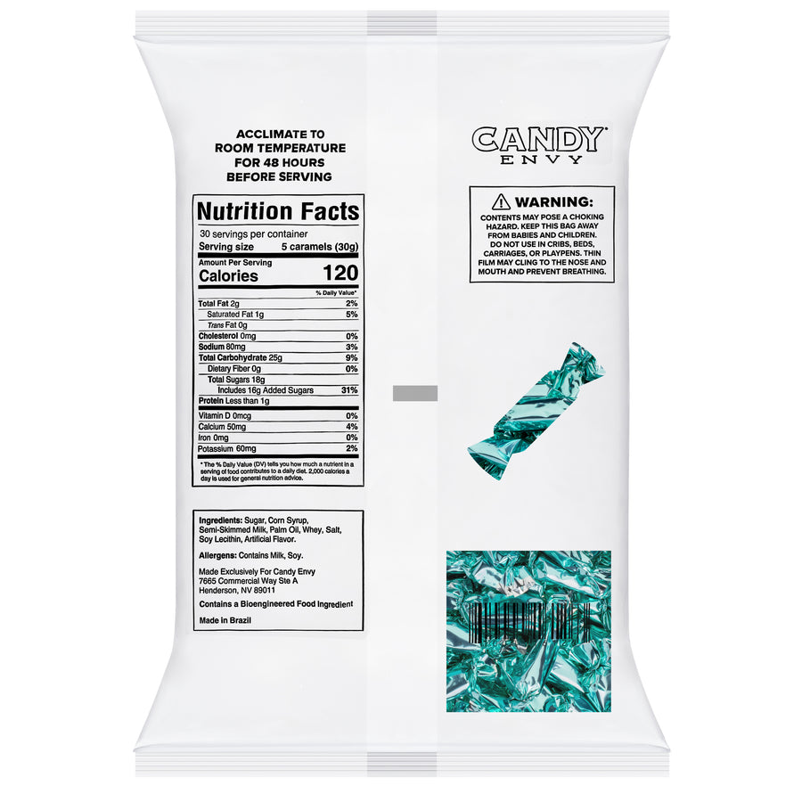 Light Blue Foil-Wrapped Caramels - PREORDER!