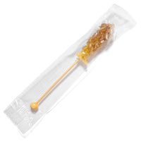 Amber and White Café Mini Rock Candy Sugar Sticks - Original Sugar Flavor