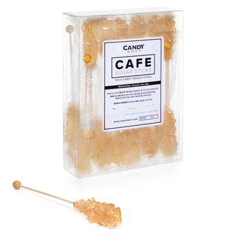 Amber Café Mini Rock Candy Sugar Sticks - Original Sugar Flavor