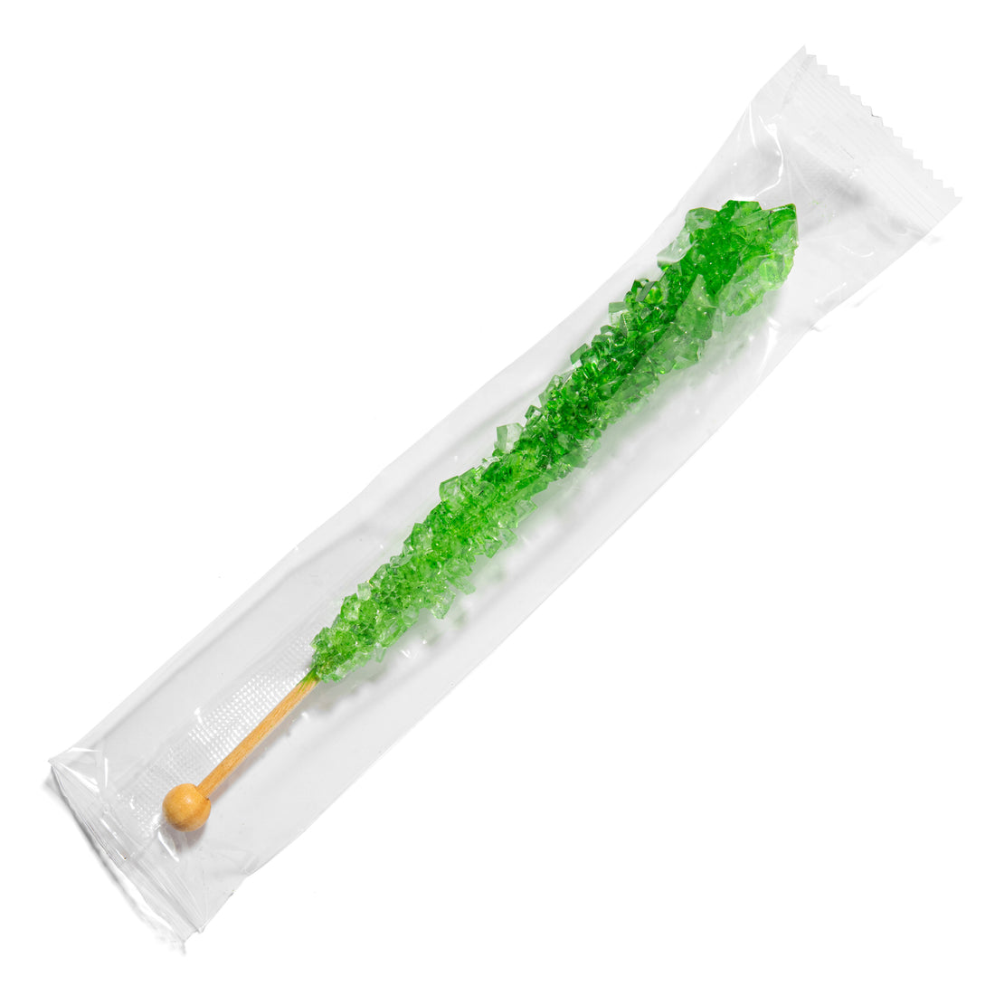 Green Rock Candy Sugar Sticks - Green Apple Flavor