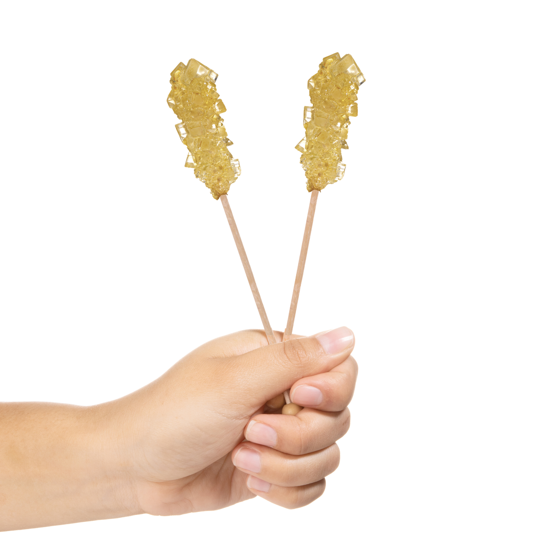 Gold Mini Rock Candy Sugar Sticks - Original Sugar Flavor