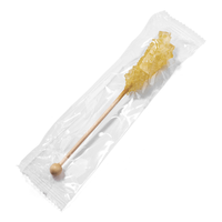 Gold Mini Rock Candy Sugar Sticks - Original Sugar Flavor