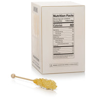 Gold Mini Rock Candy Sugar Sticks - Original Sugar Flavor