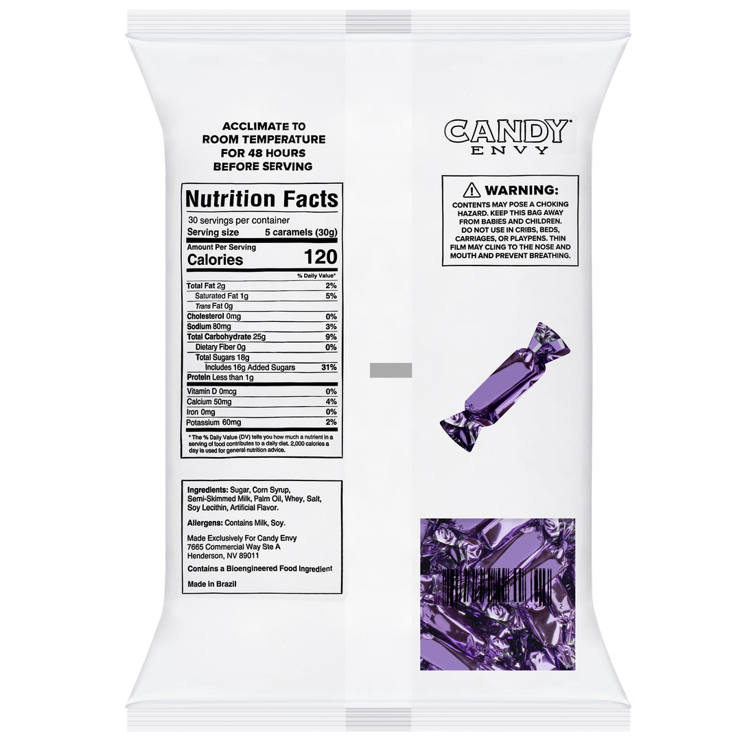 Purple Foil-Wrapped Wrapped Caramels