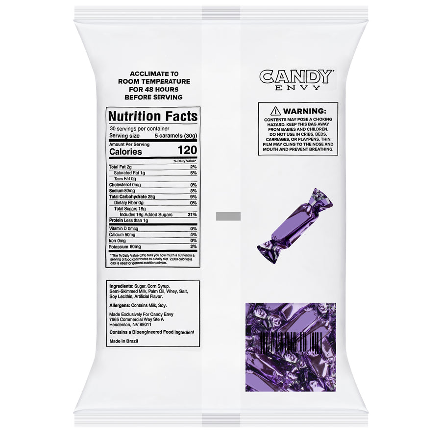 Purple Foil-Wrapped Wrapped Caramels