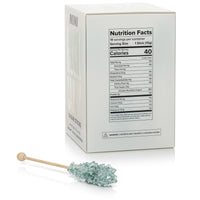 Silver Mini Rock Candy Sugar Sticks - Original Sugar Flavor