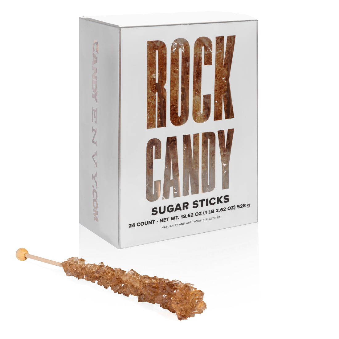 Amber Rock Candy Sugar Sticks - Root Beer Flavor