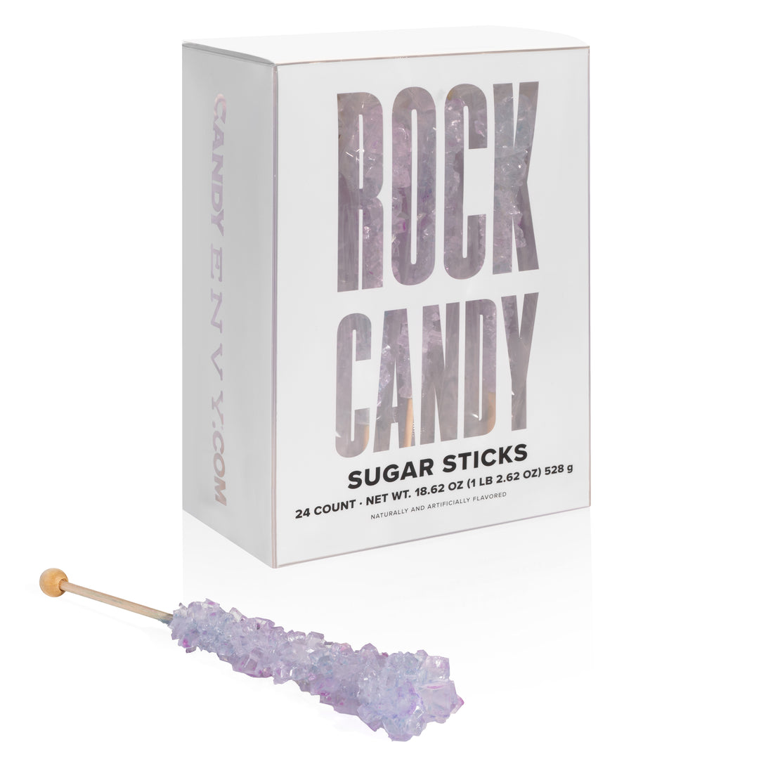 Iridescent Rock Candy Sugar Sticks - Tutti Frutti Flavor