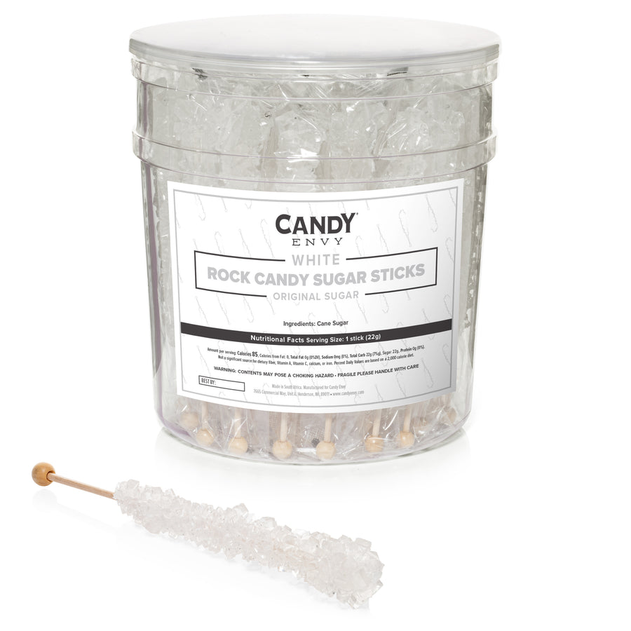 White Rock Candy Sugar Sticks - Original Sugar Flavor