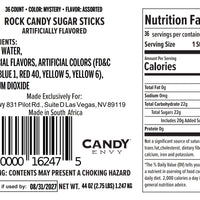 Mystery Rock Candy Tubs - 36 Individually Wrapped Sticks