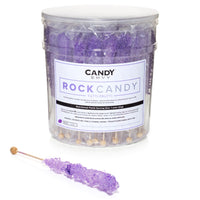 Lavender Rock Candy Sugar Sticks - Tutti Frutti Flavor