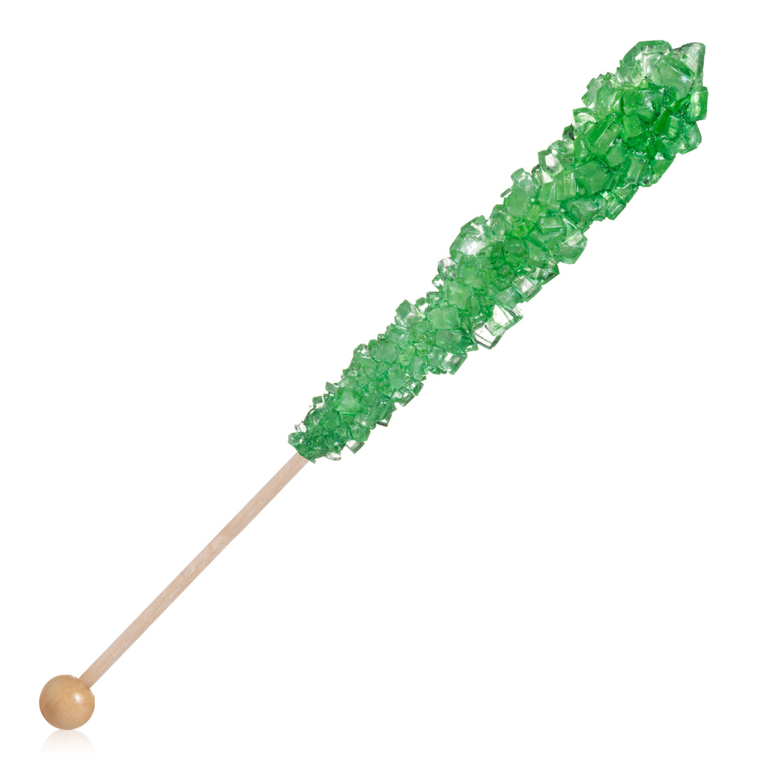 Green Rock Candy Sugar Sticks - Green Apple Flavor