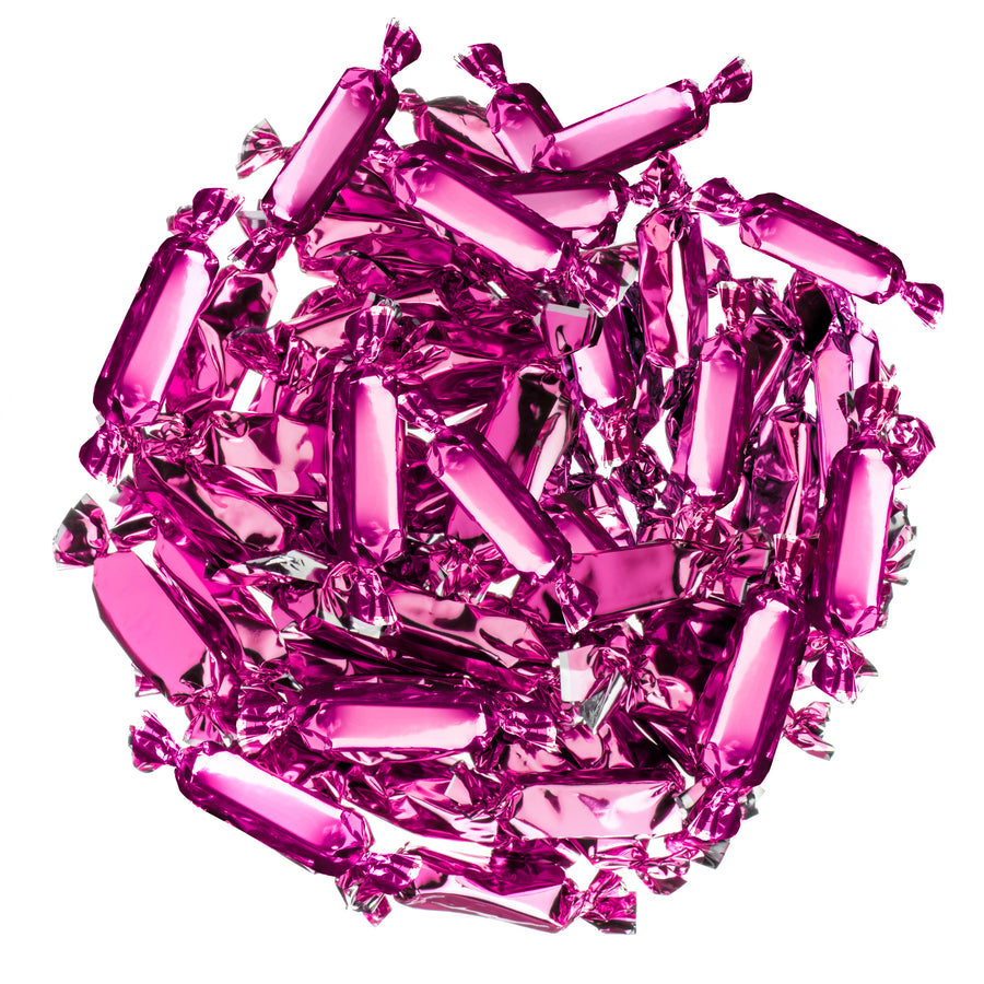 Hot Pink Foil-Wrapped Caramels